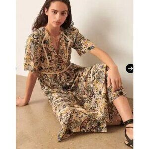 Ba&Sh Benja Paisley Print Maxi Dress Small